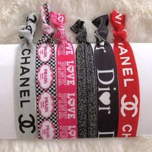 Set of 6 Fold Over Elastic Hair Ties